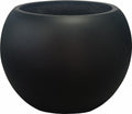 Black Round Fiberstone Planter