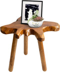 Natural Teak Live Edge Accent Table