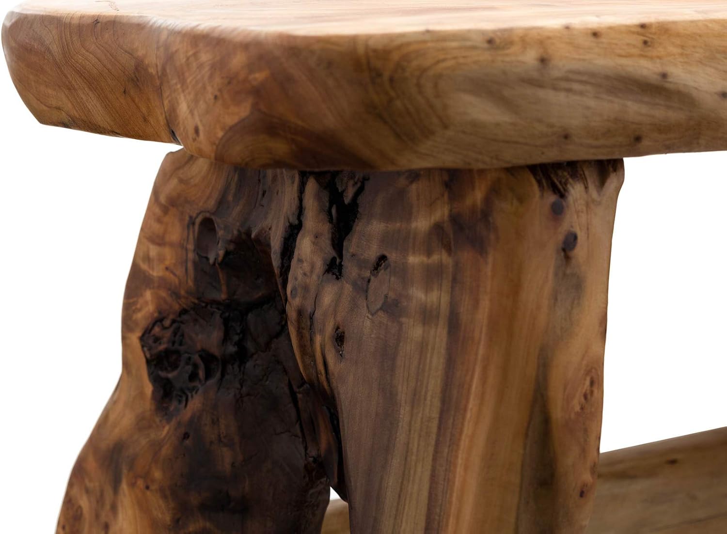 Cedar Live Edge Tree Stump Accent Table