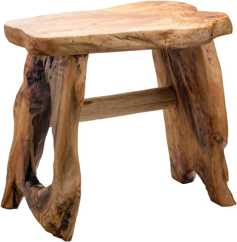 Cedar Live Edge Tree Stump Accent Table