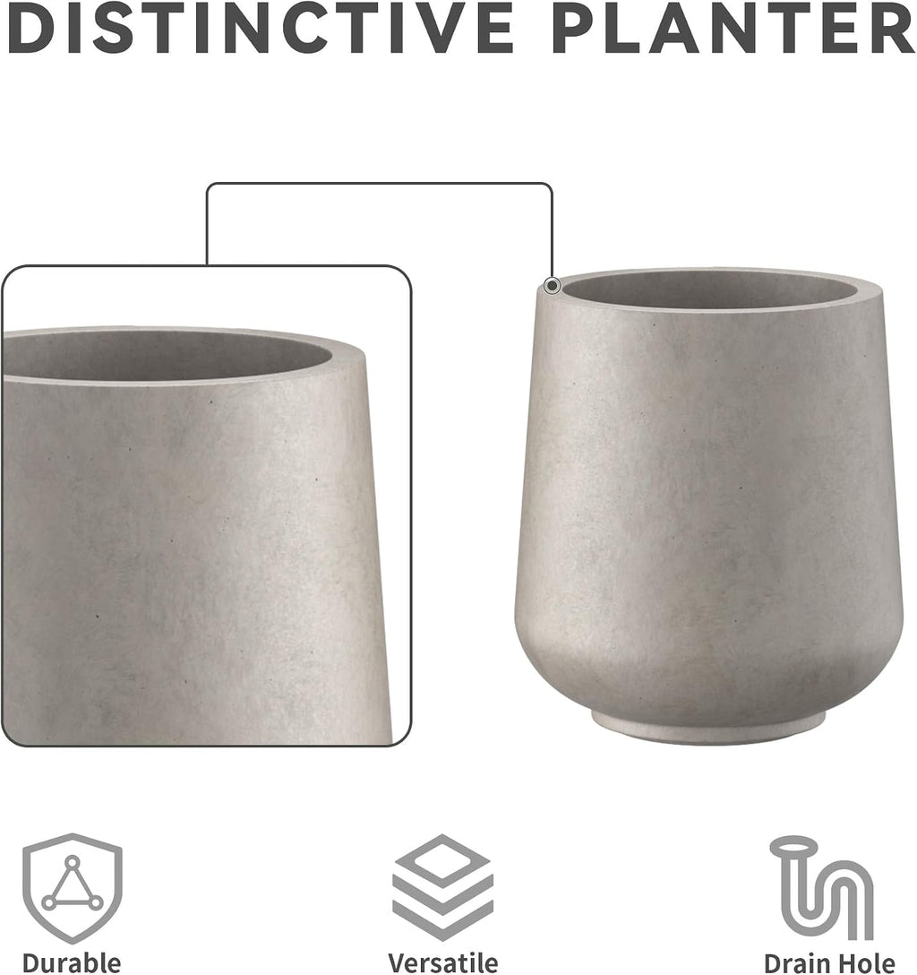 Weathered Concrete Planters Set of 3