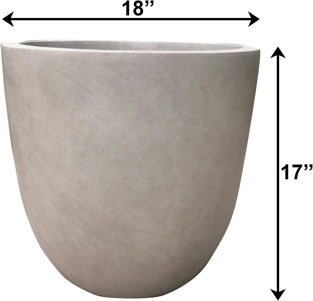 Kante Weathered Concrete Round Planter