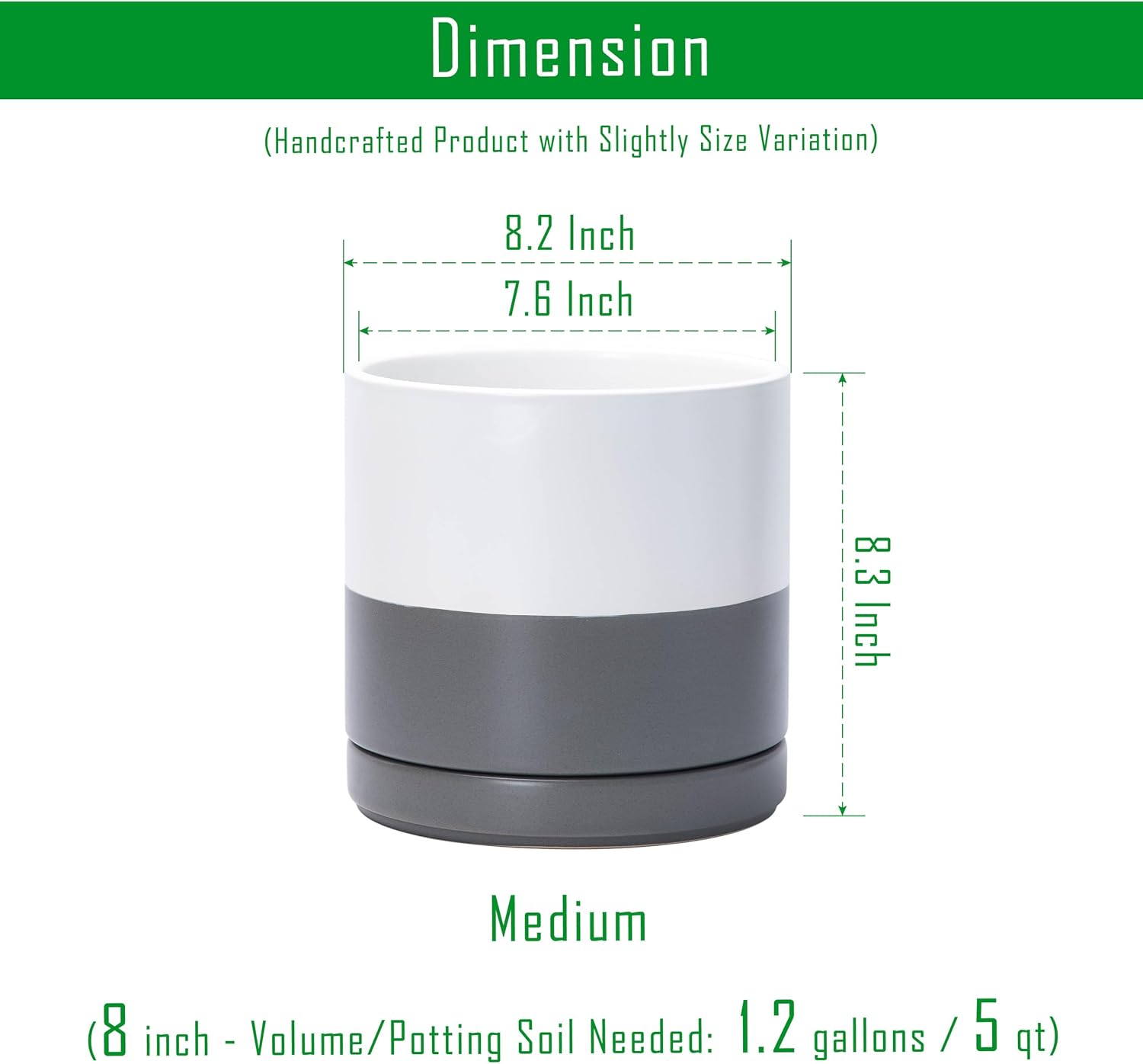 Ceramic Cylinder Planter Pot