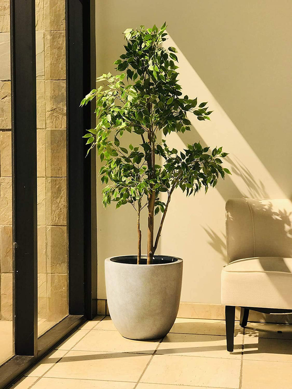 Kante Weathered Concrete Round Planter