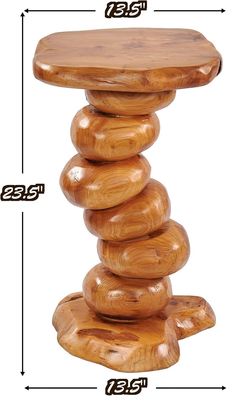 Cedar Tree Stump Live Edge Side Table
