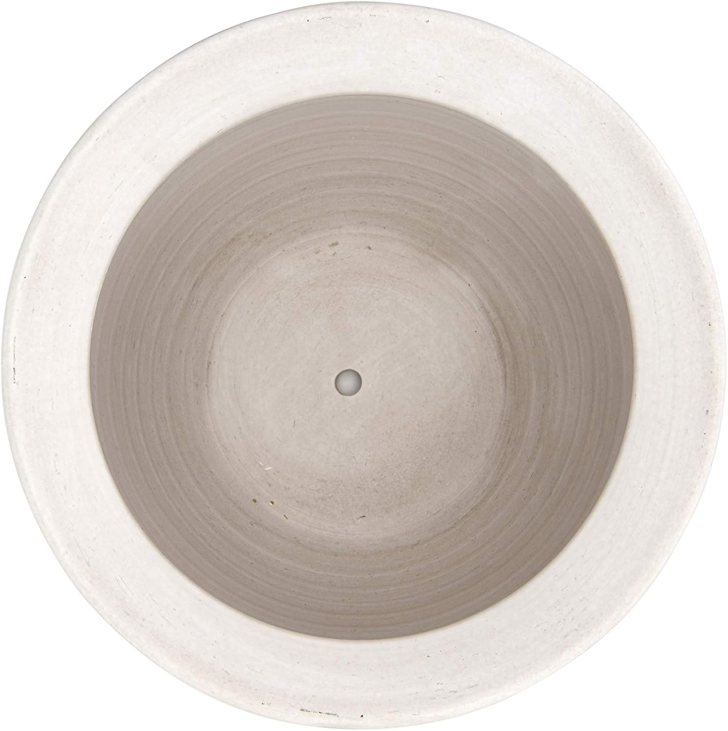 Matte White Embossed Stoneware Planter