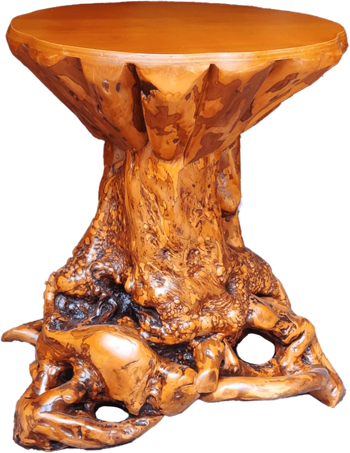Rustic Azalea Tree Stump End Table