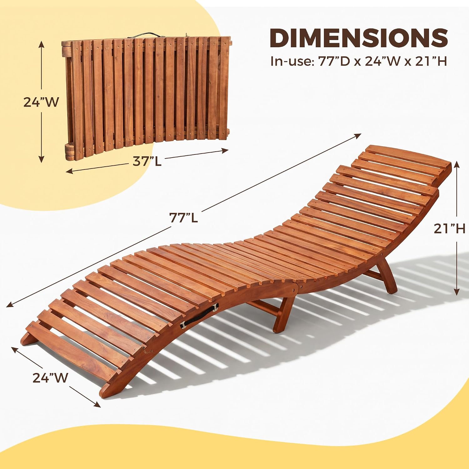 Wood Lounge Chairs Set of 2