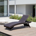 Foldable Wicker Patio Chaise Lounge Chair