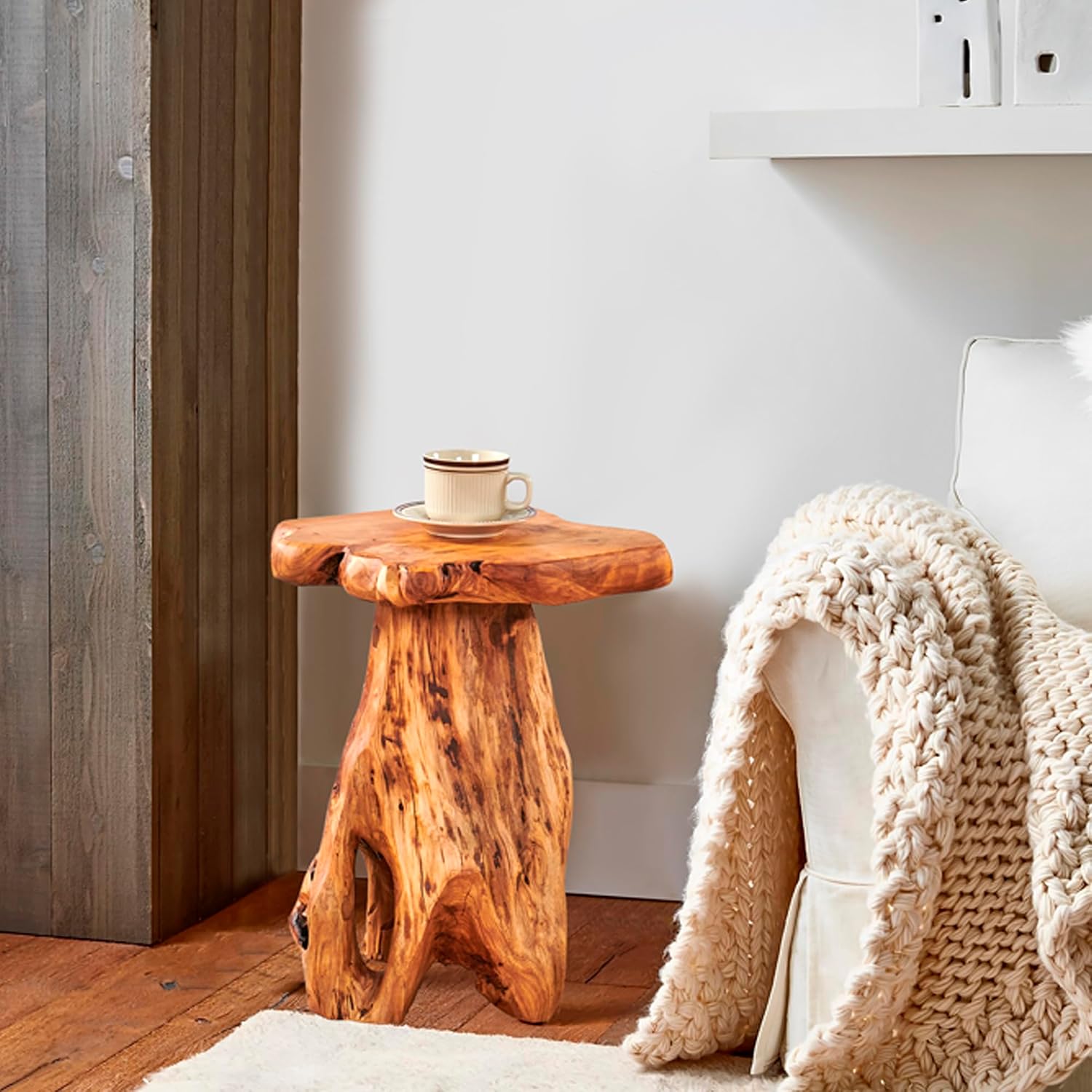 Cedar Root Live Edge Wooden Side Table