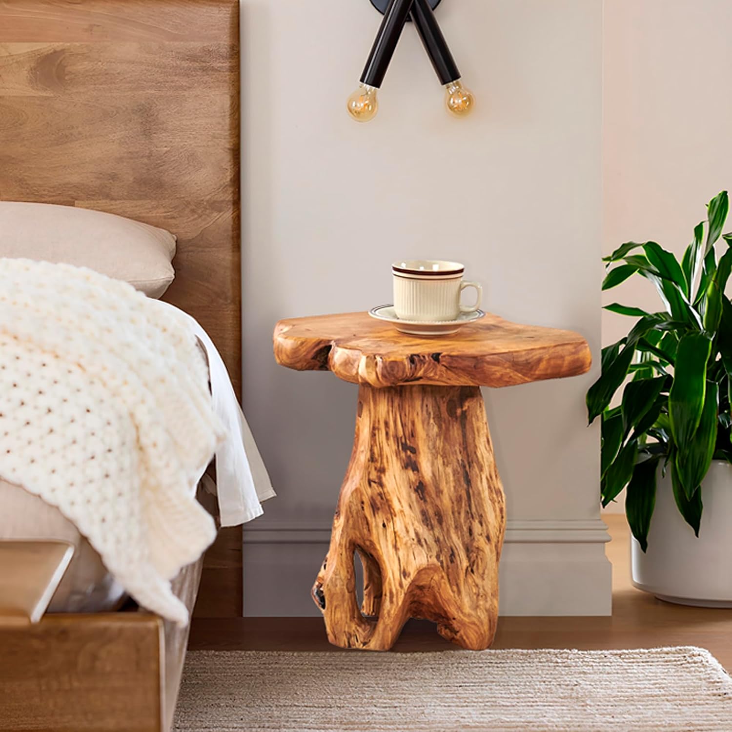 Cedar Root Live Edge Wooden Side Table