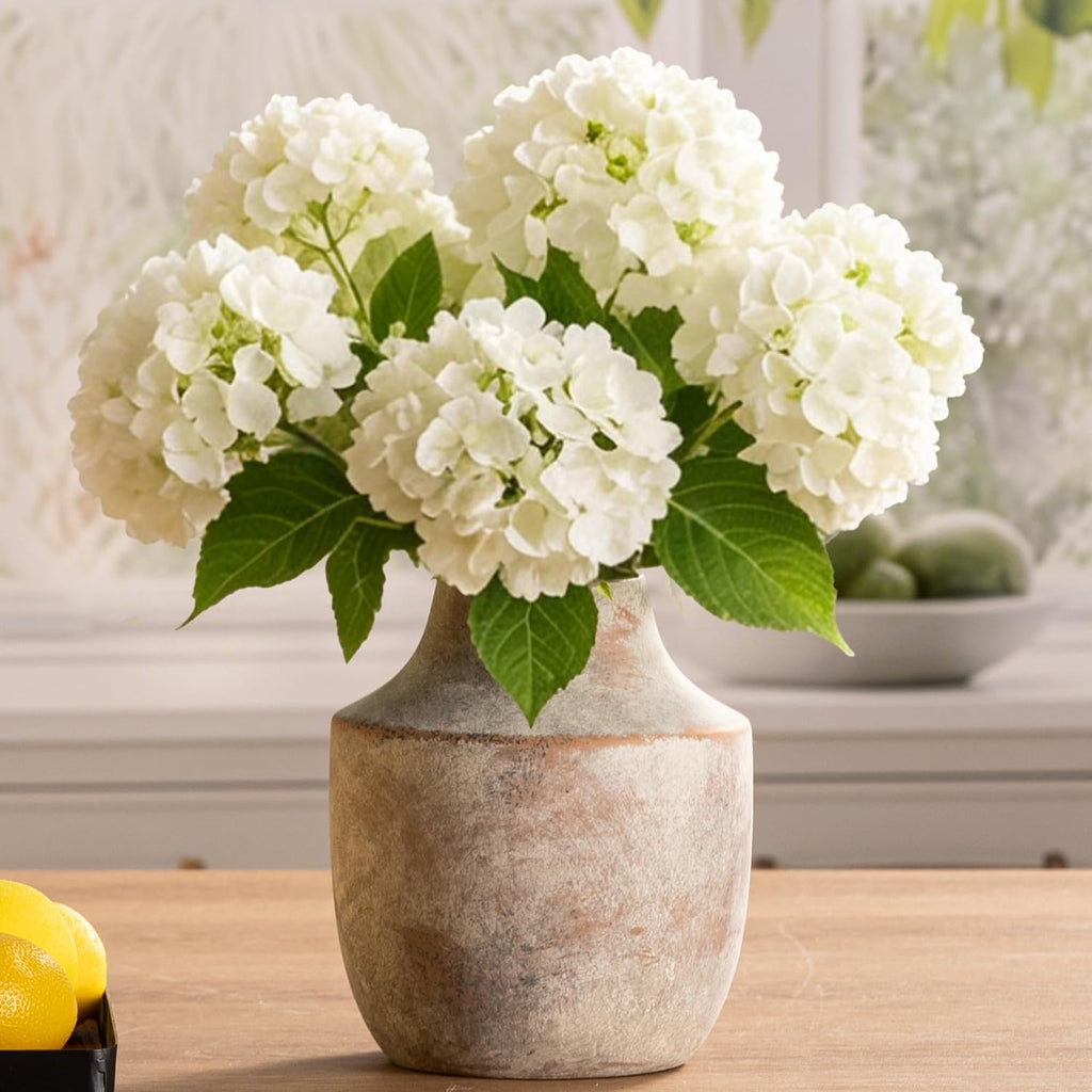 Off-White Farmhouse Ceramic Vase
