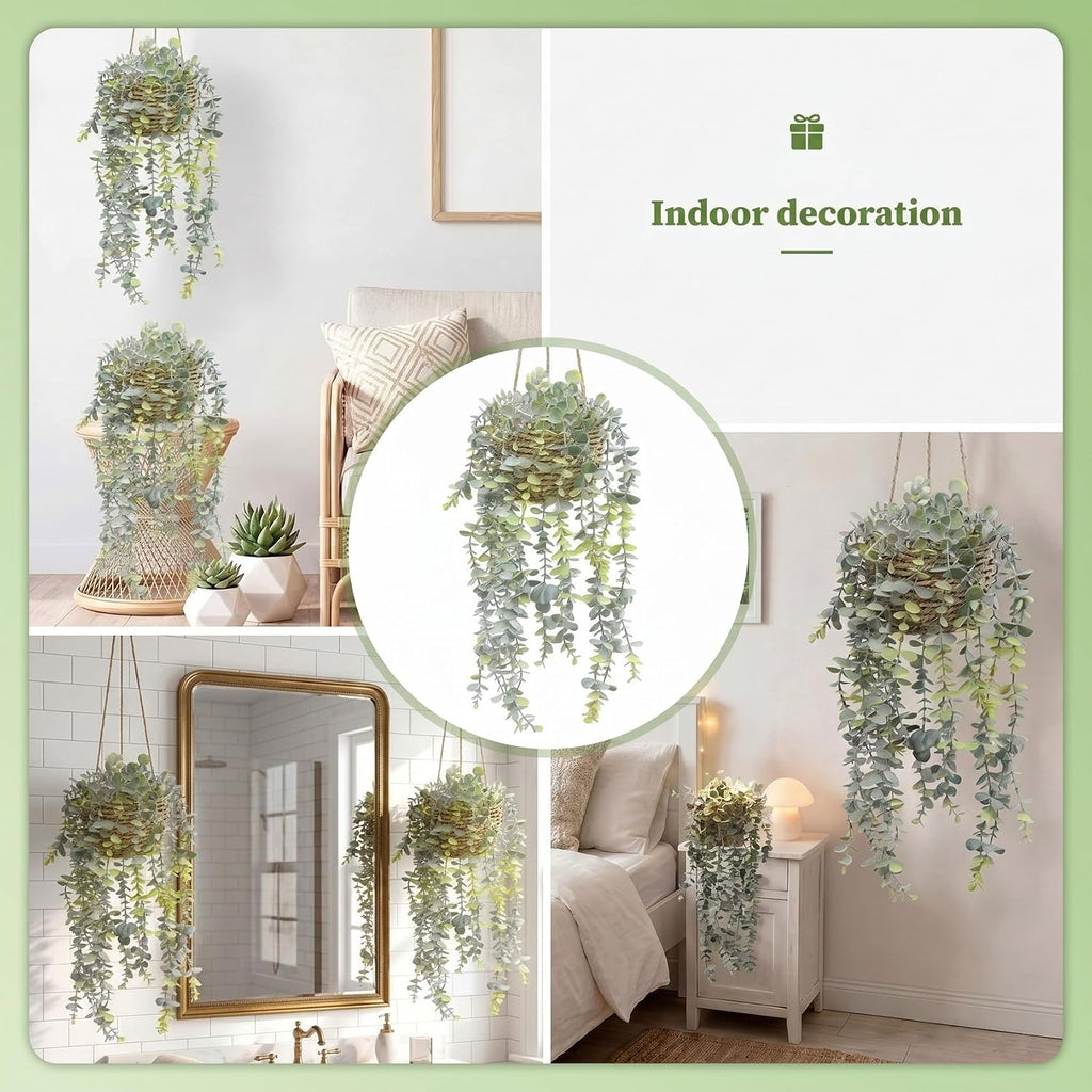Artificial Eucalyptus Hanging Plants 3-Pack