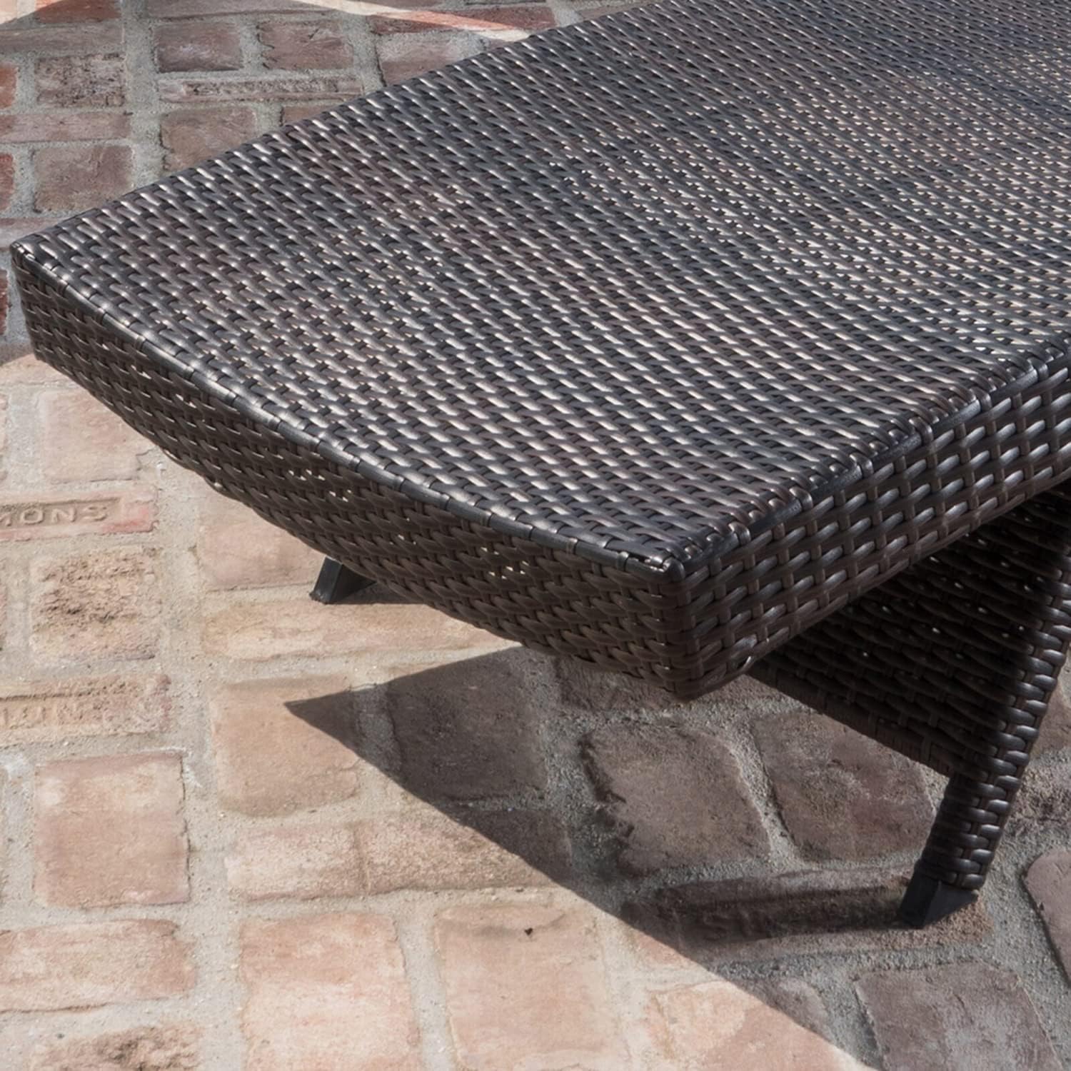 Wicker Chaise Lounge Set of 3