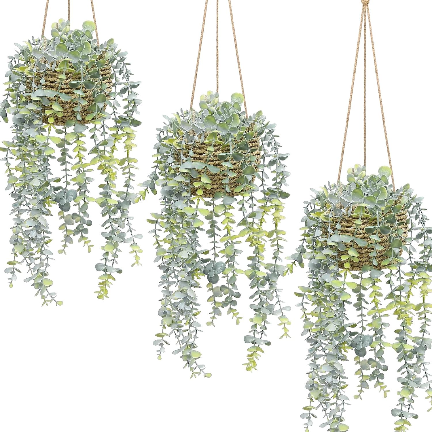 Artificial Eucalyptus Hanging Plants 3-Pack