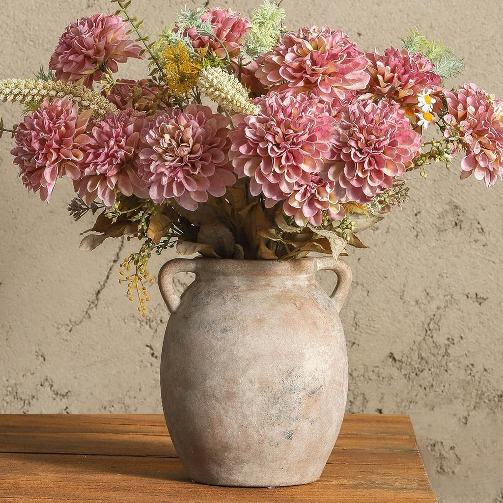 Whitewashed Farmhouse Ceramic Vase