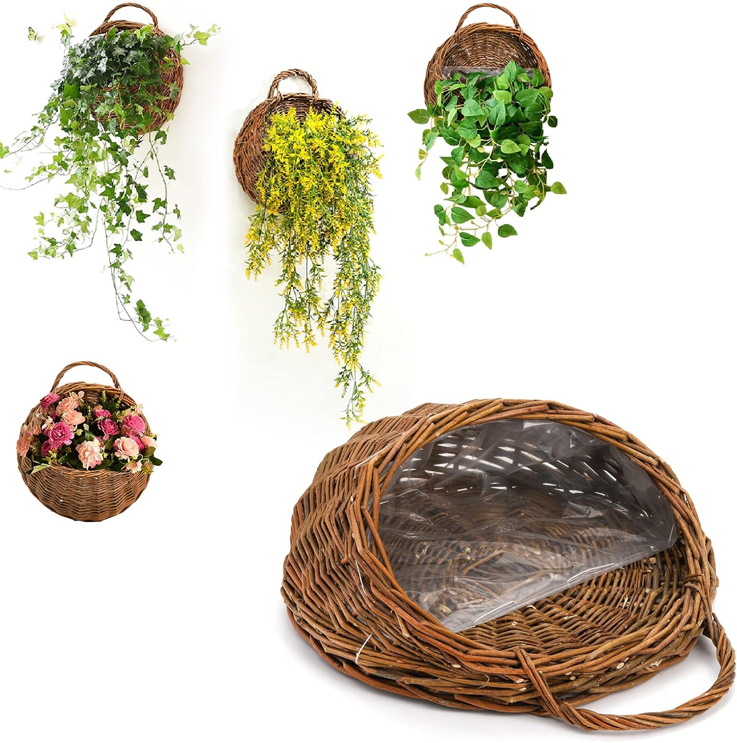 Foraineam Rattan Hanging Planter