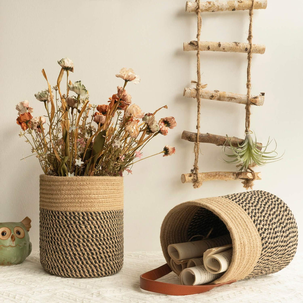 Goodpick Jute Hanging Baskets 2-Pack