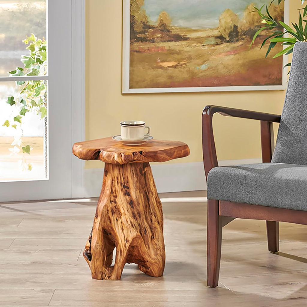 Cedar Root Live Edge Wooden Side Table
