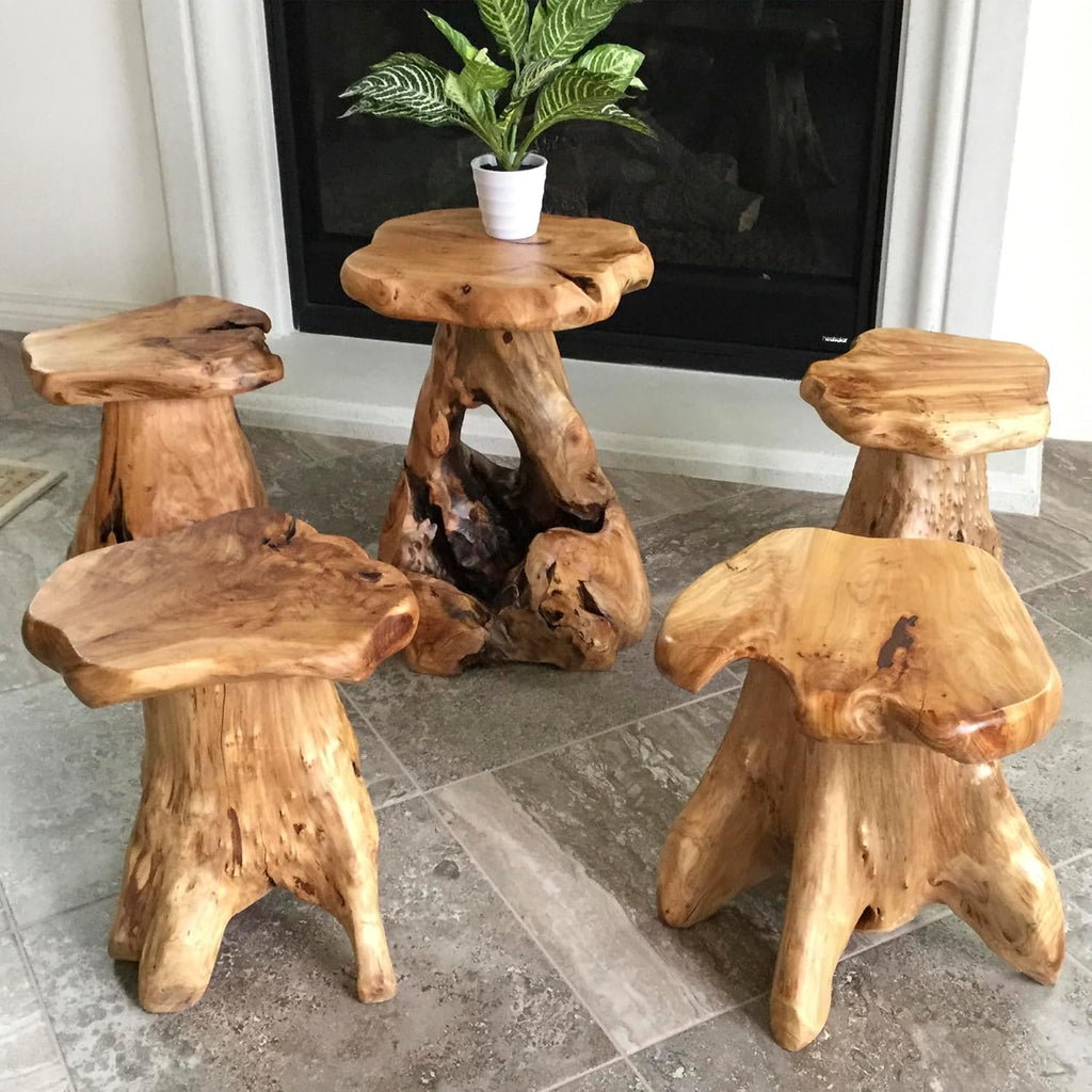 Cedar Root Live Edge Wooden Side Table