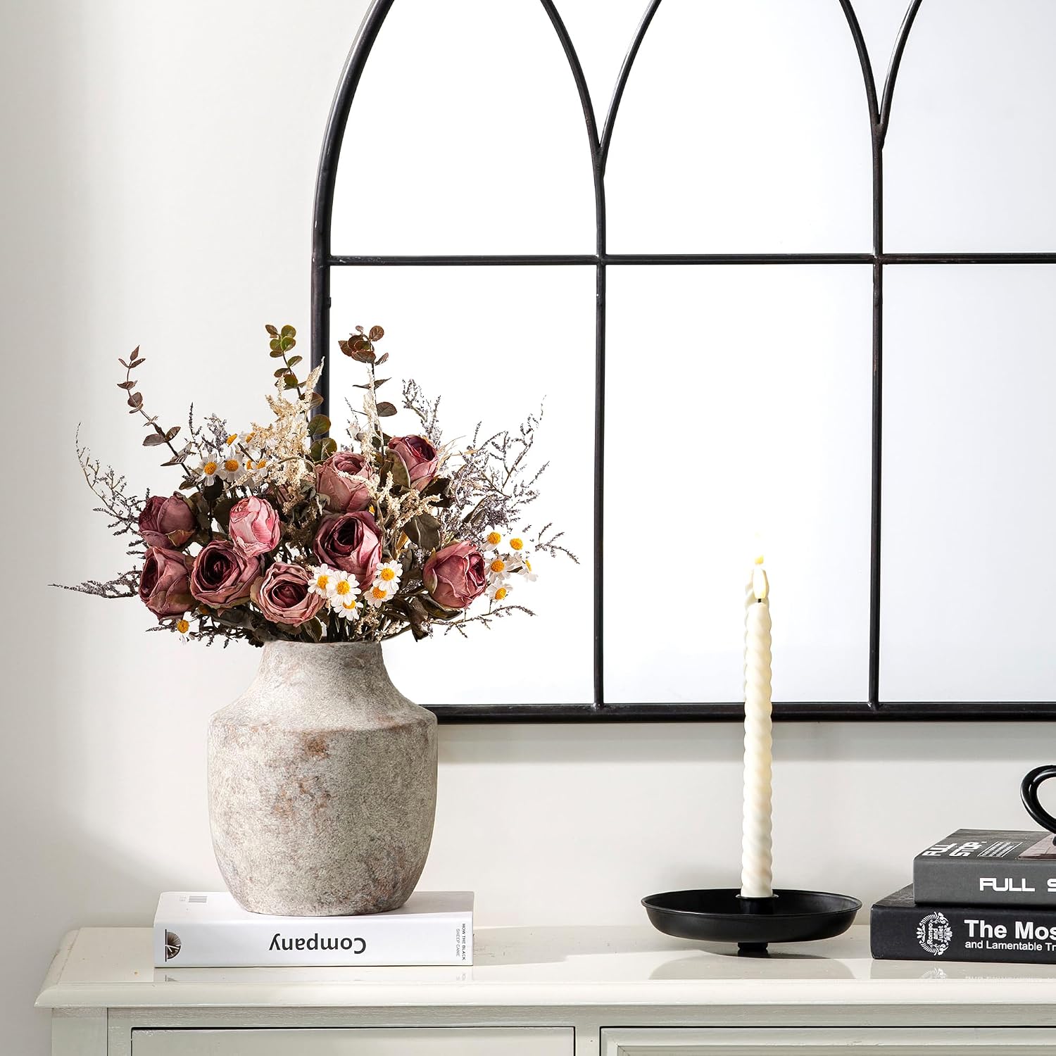 Off-White Farmhouse Ceramic Vase