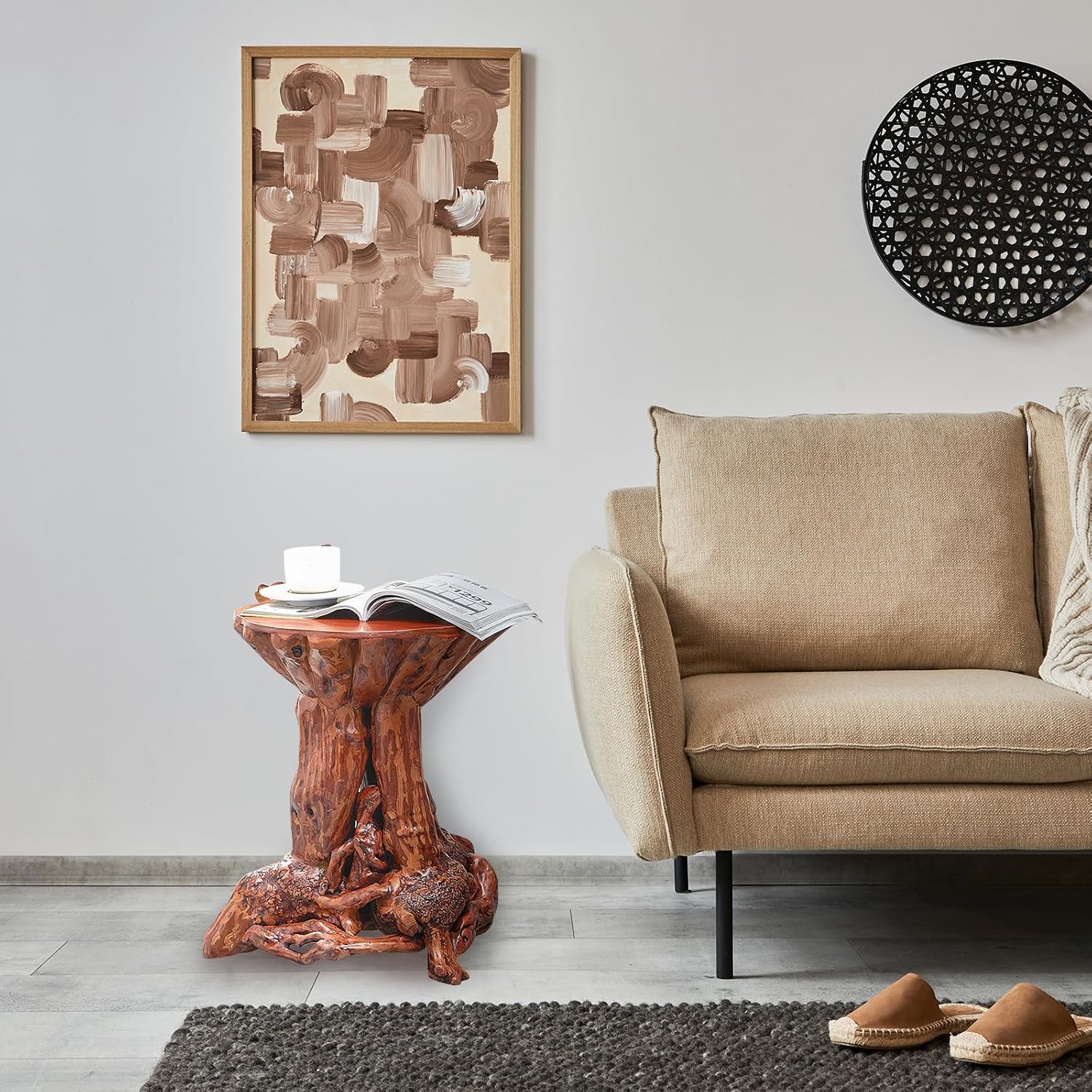 Rustic Azalea Tree Stump End Table