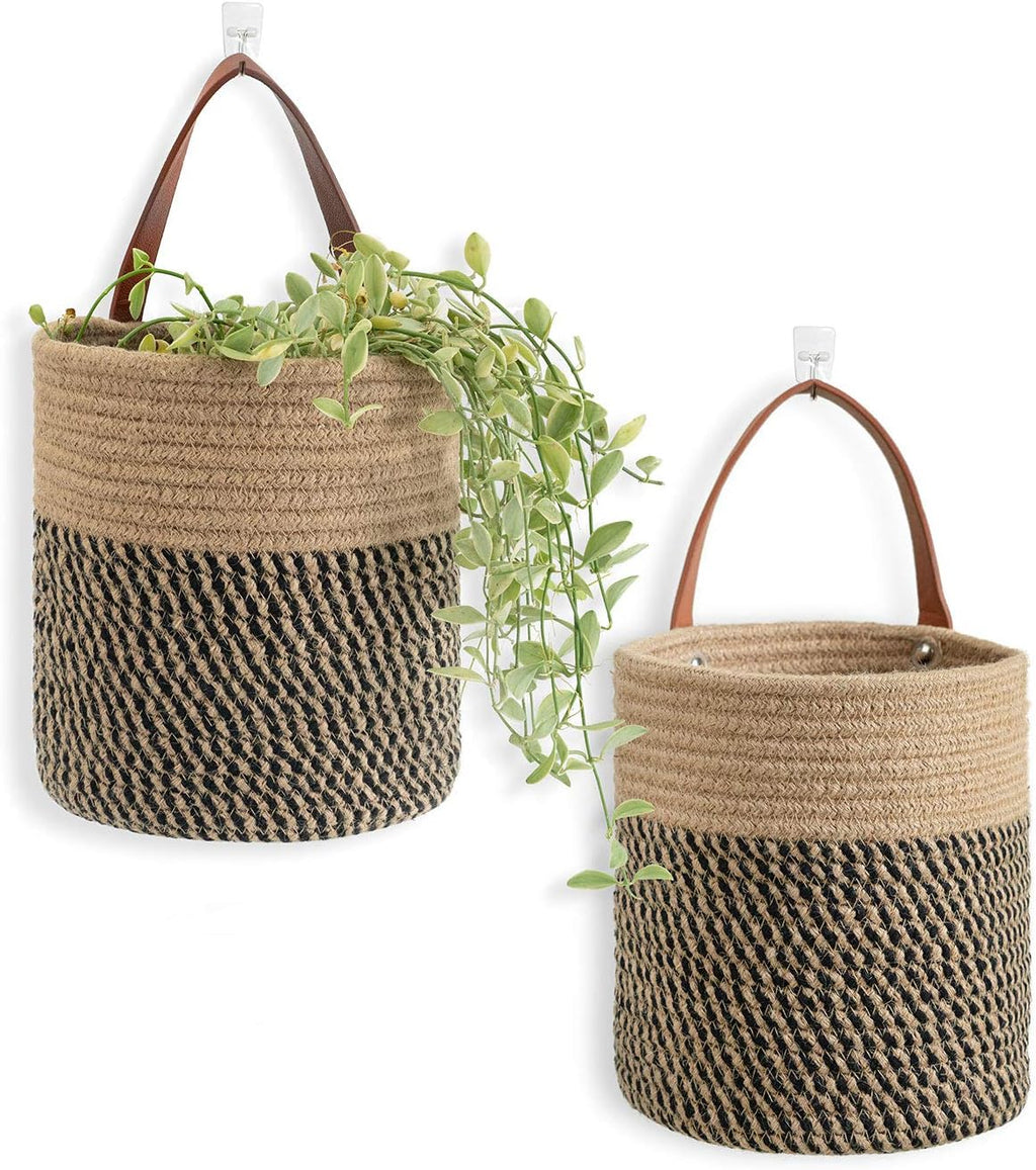 Goodpick Jute Hanging Baskets 2-Pack