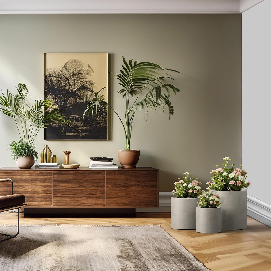 Kante Concrete Round Planters Set of 3