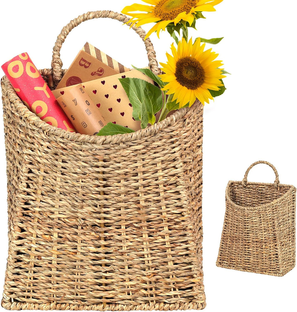 Handwoven Seagrass Wall Hanging Baskets