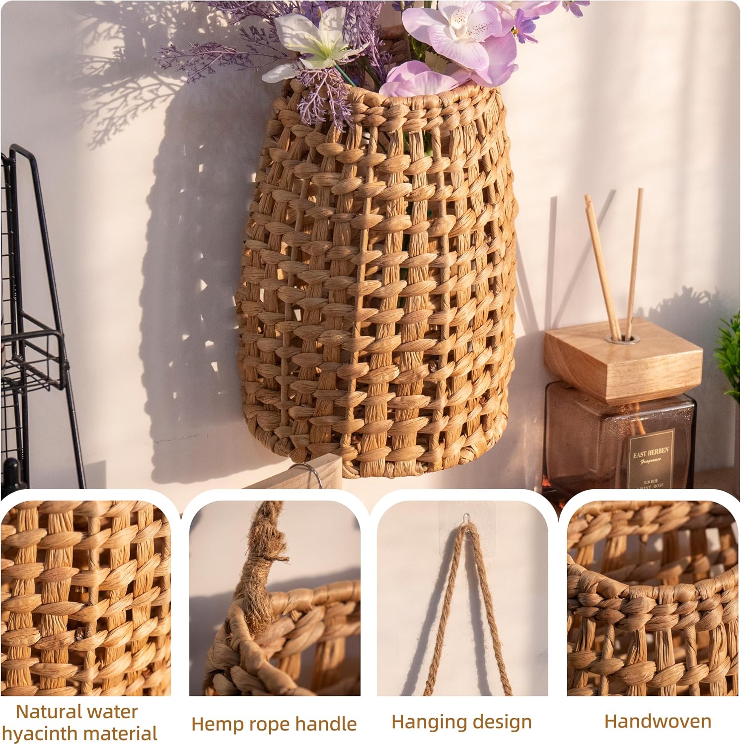 Water Hyacinth Wall Hanging Basket