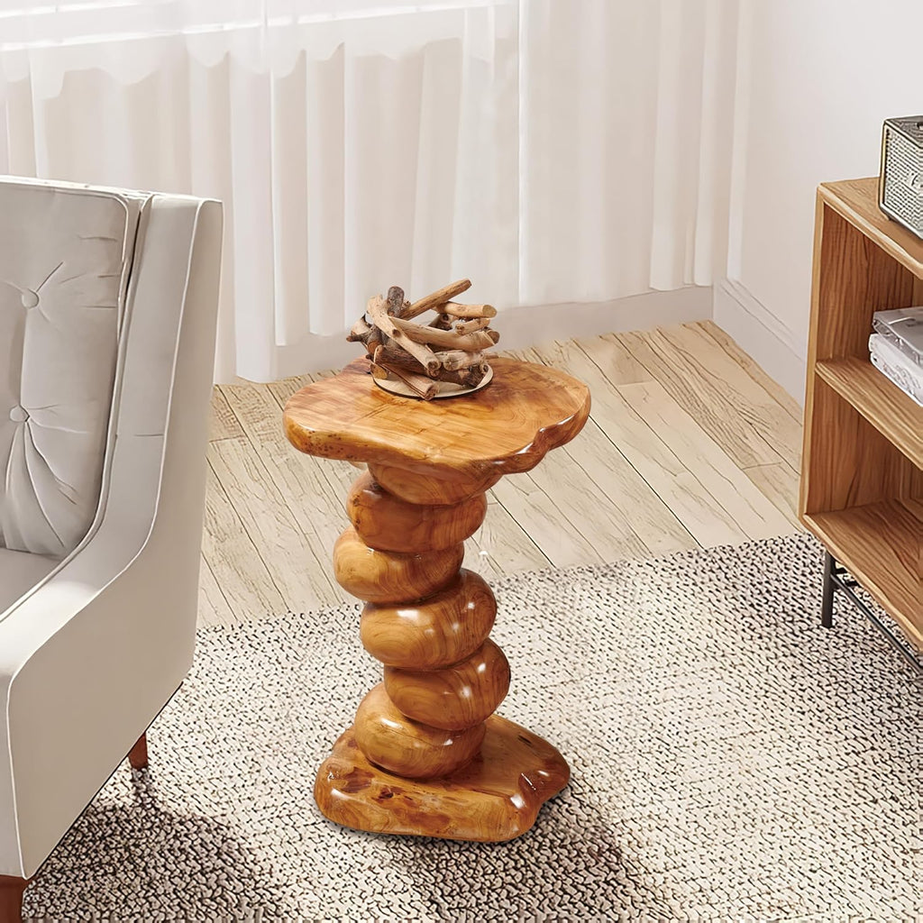 Cedar Tree Stump Live Edge Side Table