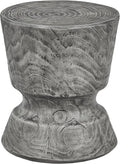 Grey Wine Glass Shaped Garden Stool Table
