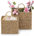 Natural Seagrass Wall Hanging Baskets Set of 2